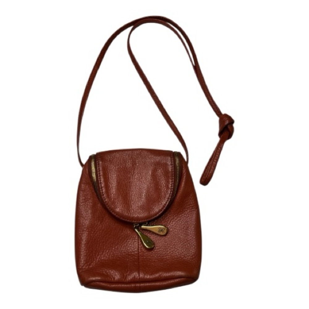 HOBO Chestnut Leather Crossbody with Knot Strap